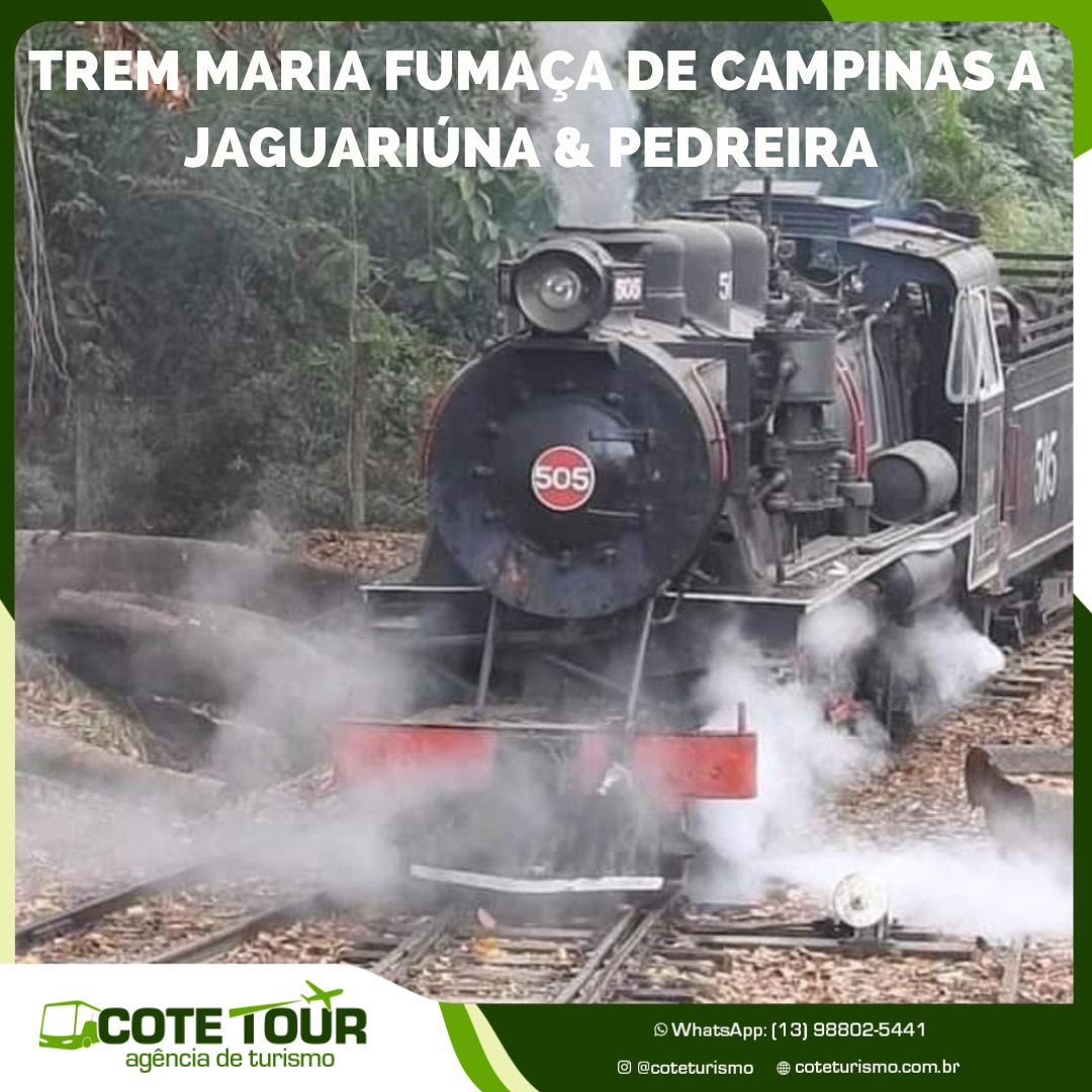 TREM MARIA FUMAÇA DE CAMPINAS A JARARIÚMA E PEDREIRA