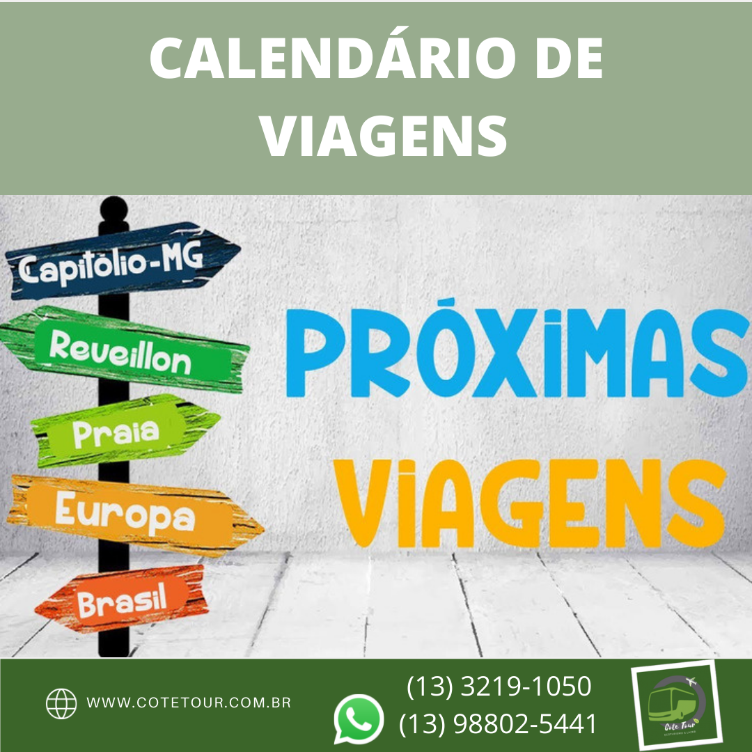 PROXIMAS VIAGENS 2024 Cote Tour   CALENDARIO DE VIAGENS 