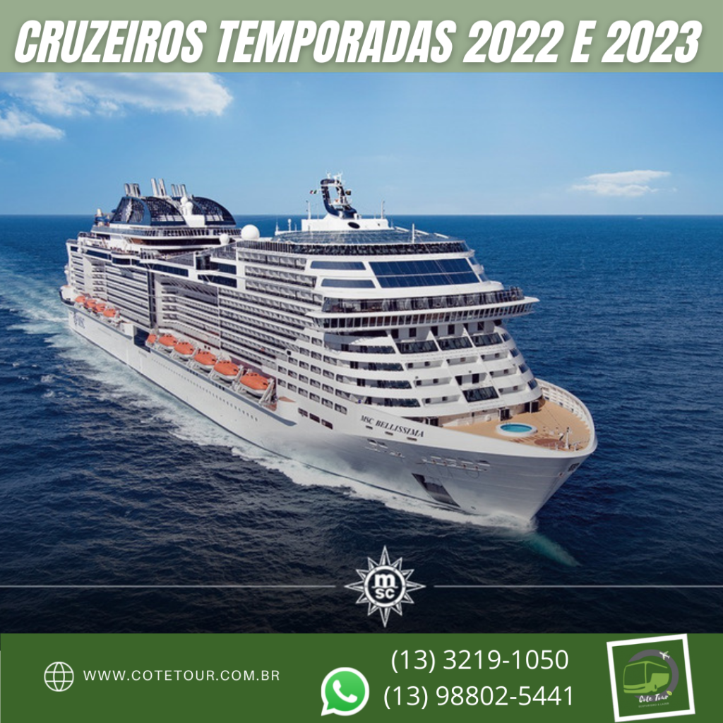 CRUZEIROS MSC E COSTA TEMPORADAS 2024 / 2025 Cote Tour